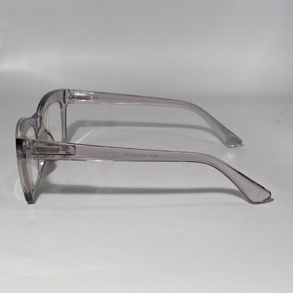 1148 Gretchen Reading Glasses 3.5 Sq Eyeglasses Clear Grey Frames NWT - Picture 4 of 9